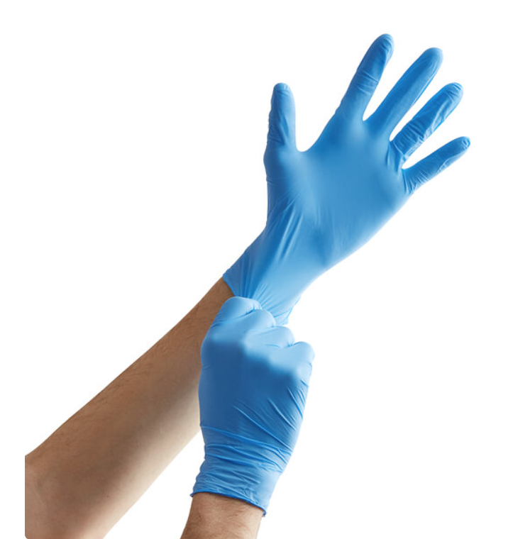 Nitrile Gloves - 2.5mil Biodegradable - Blue